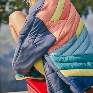 Free People Midnight Moon Bomber Puffer Jacket Coat FP Movement